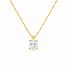 Elysia Oval Solitaire Lab-Grown Diamond Pendant Necklace in 14K Yellow Gold, front view