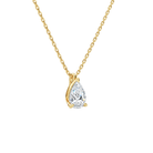 Elysia Pear Solitaire Lab-Grown Diamond Pendant Necklace in 18K Yellow Gold, alternate product view