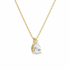 Elysia Pear Solitaire Diamond Pendant Necklace in 18K Yellow Gold second product view
