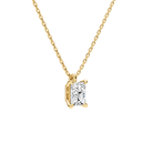 Elysia Radiant Solitaire Lab-Grown Diamond Pendant Necklace in 18K Yellow Gold, alternate product view