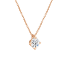 Elysia Round Solitaire Lab-Grown Diamond Pendant Necklace in 14K Rose Gold, alternate product view