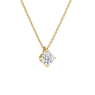 Elysia Round Solitaire Lab-Grown Diamond Pendant Necklace in 14K Yellow Gold, alternate product view