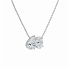 Aviana Pear & Oval Toi Et Moi Lab-Grown Diamond Necklace in 18K White Gold, alternate product view