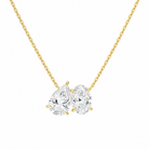 Aviana Pear & Oval Toi Et Moi Lab-Grown Diamond Necklace in 18K Yellow Gold, front view