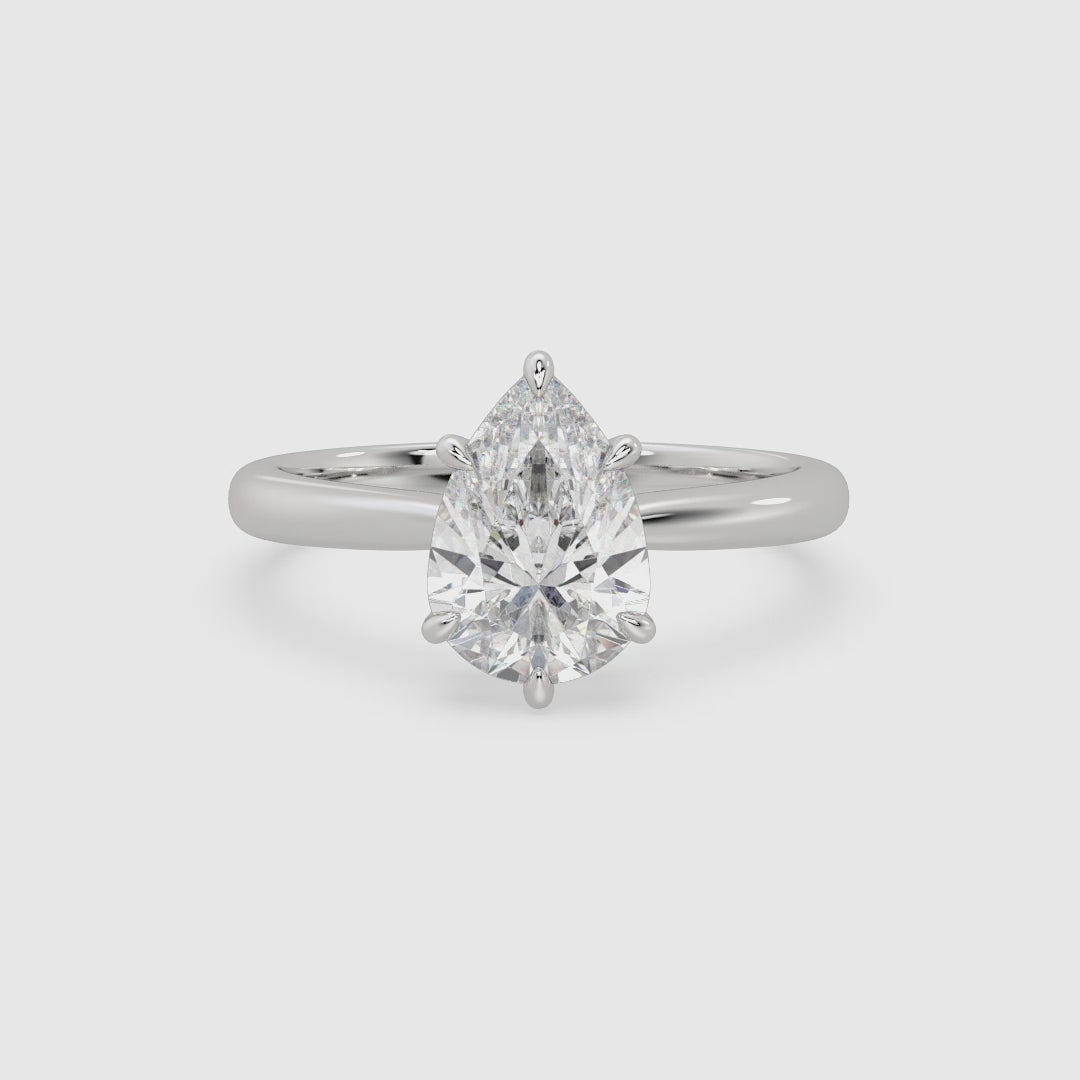 Pear Classic Basket Plain Solitaire spin video