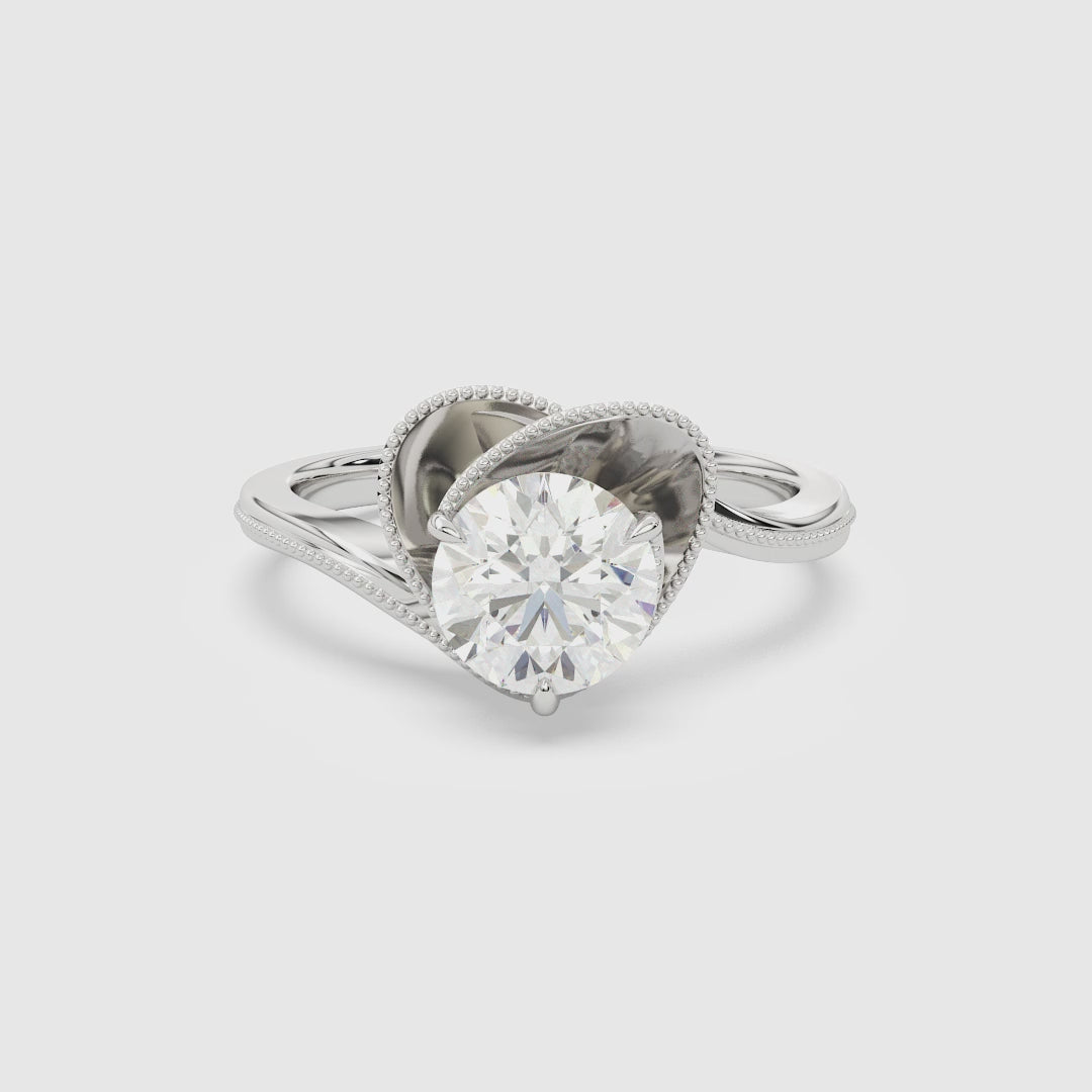 Round Natural-Inspired Crossover Solitaire spin video