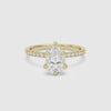 Pear Hidden Halo Accent Petite Pavé spin video