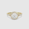 Round Classic Halo Split Shank Ring spin video