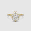 Pear Scalloped Halo Pavé spin video