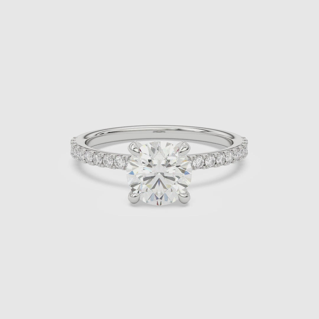 Round Hidden Halo Accent Pavé spin video