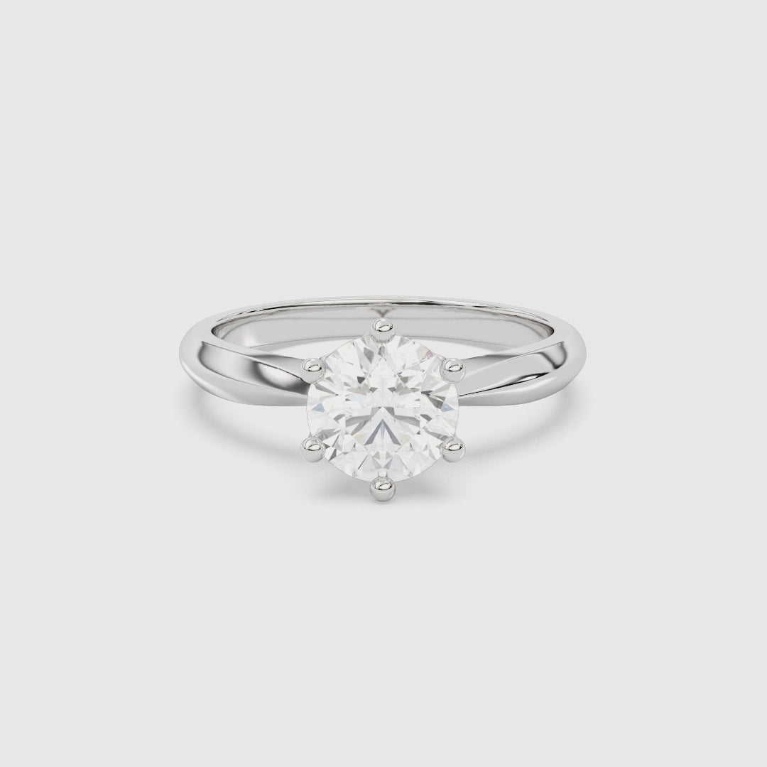 Round Classic Knife-Edge Solitaire spin video