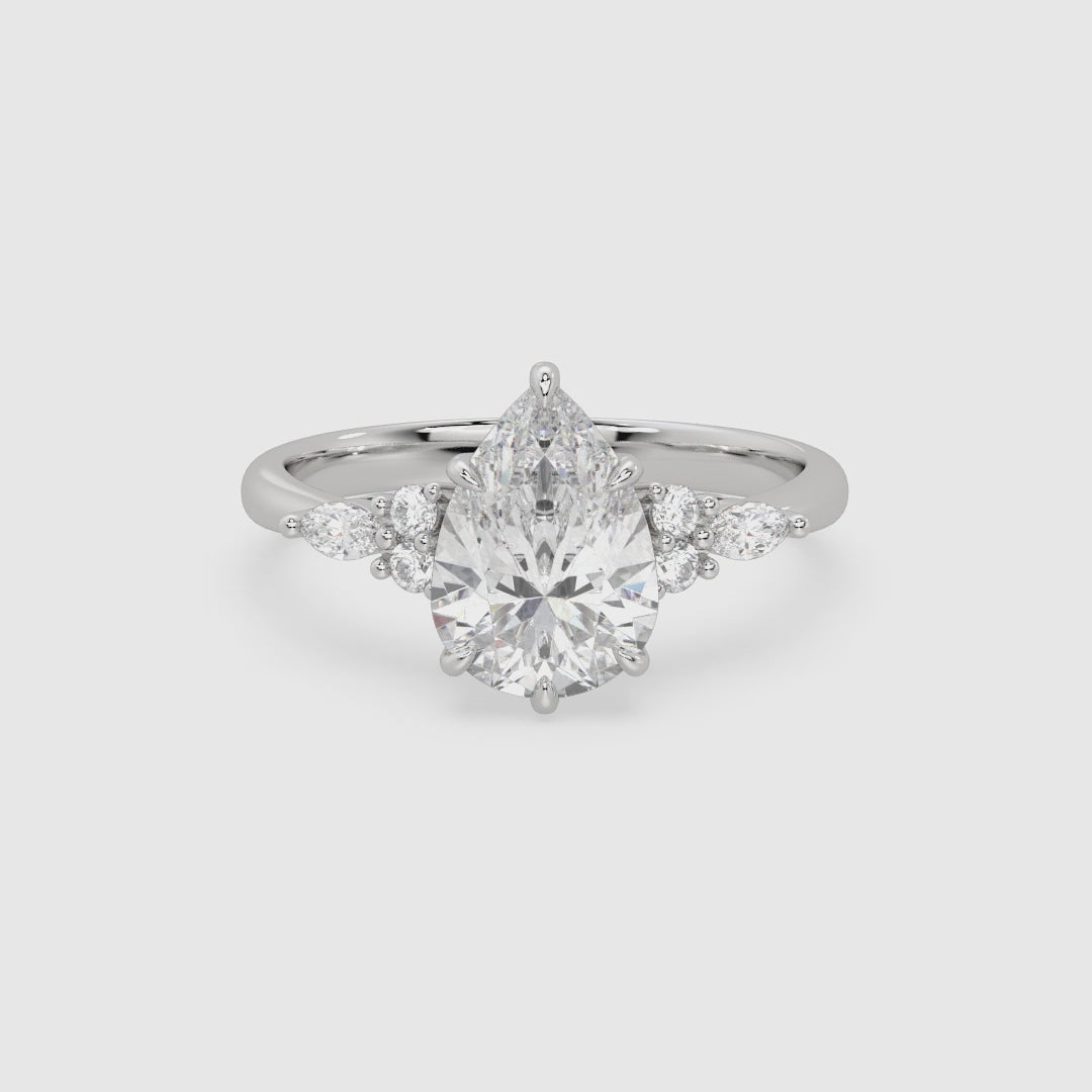 Pear Composite Floral Side Stone spin video