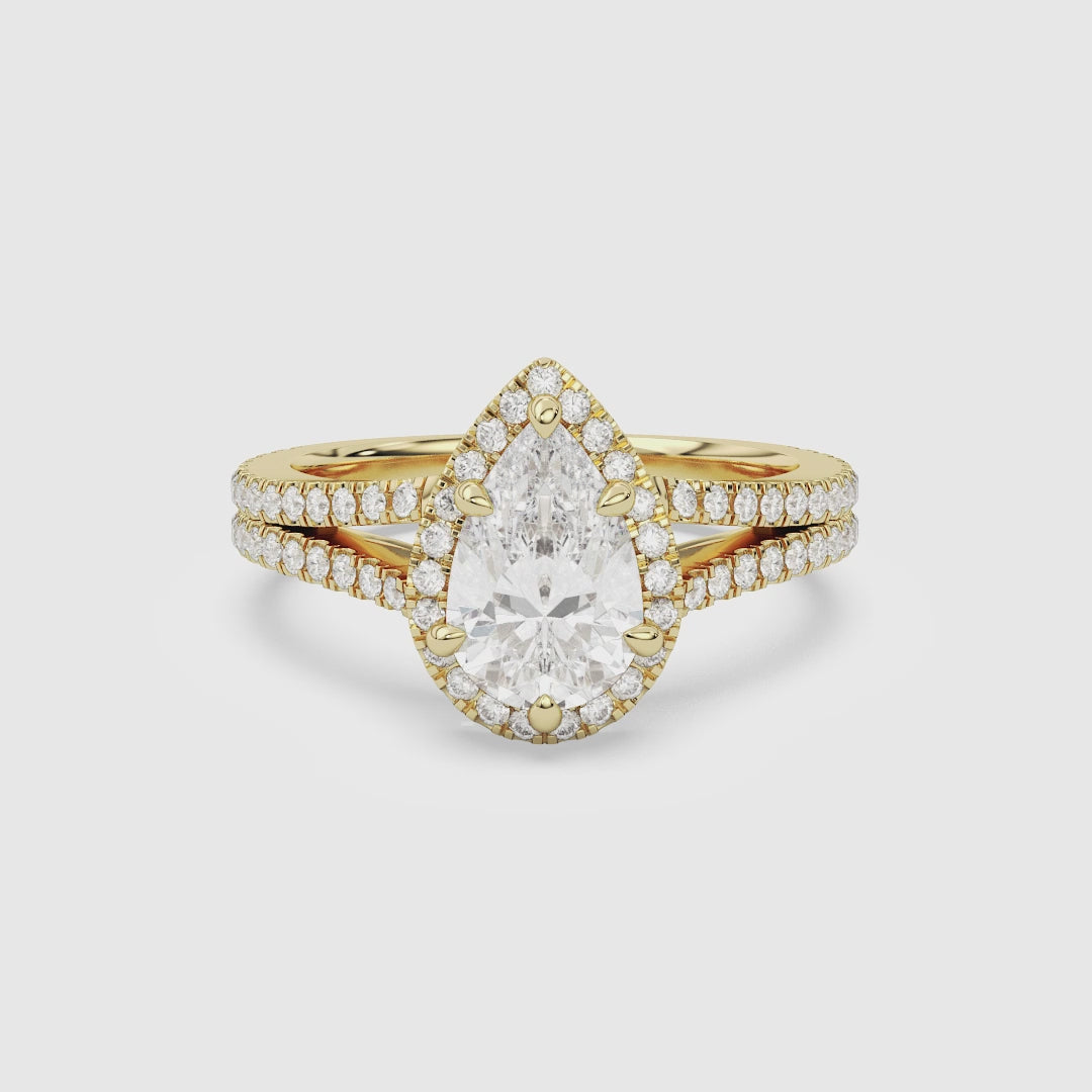 Pear Split Shank Halo spin video