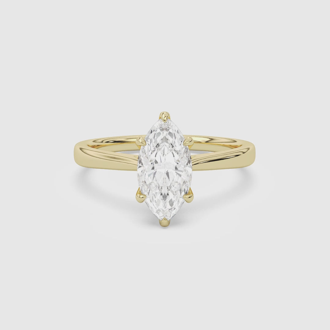 Marquise Tapered Solitaire spin video