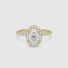 Oval Scalloped Halo Pavé spin video