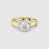 Round Wide Tapered Bezel Solitaire spin video