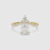 Pear Tiara Accent Side Stone spin video