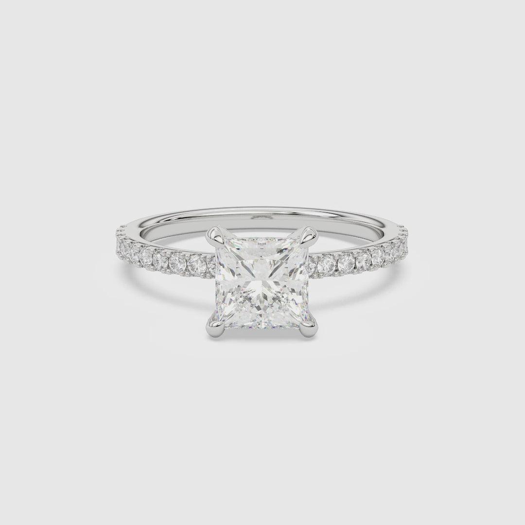 Princess Hidden Halo Accent Pavé spin video