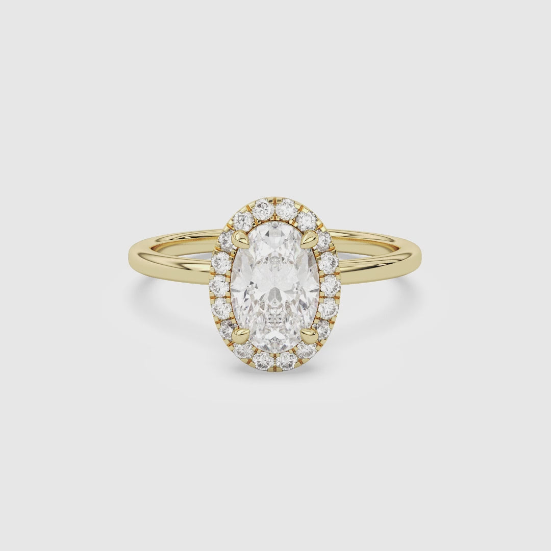 Oval Scalloped Halo Baseline spin video