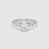 Oval Ornate Accented Three Stone spin video