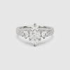 Marquise Engraved Vintage Three Stone spin video