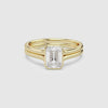 Emerald Stacked Band Bezel Solitaire spin video
