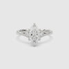 Marquise Milgrain Shoulder Side Stone Ring spin video