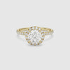 Round Scalloped Halo Pavé spin video