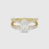 Pear Split Pavé Bypass Solitaire spin video