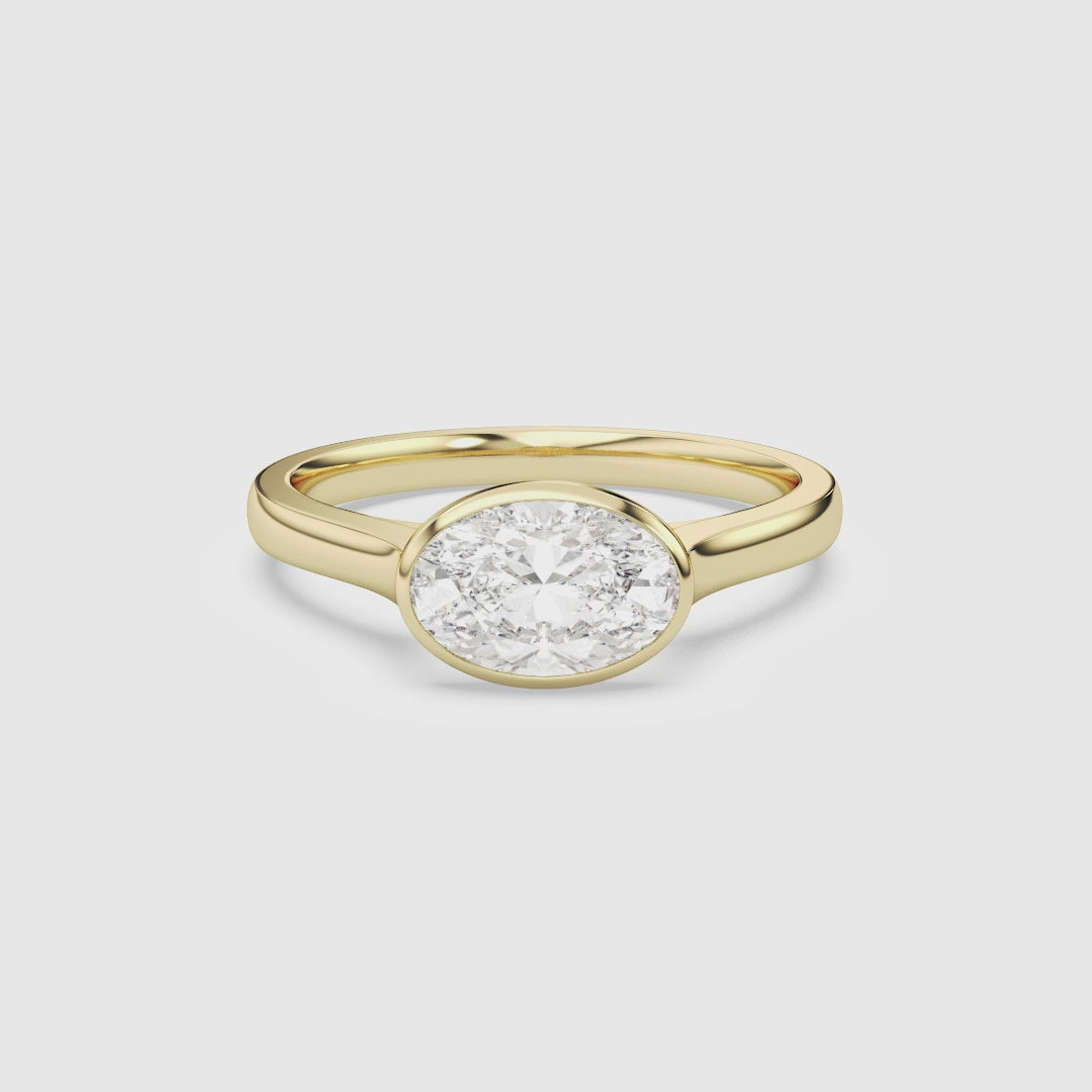 Oval East-West Bezel Solitaire spin video