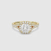 Cushion Classic Halo Split Shank Ring spin video