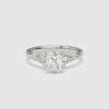Round Milgrain Shoulder Side Stone Ring spin video