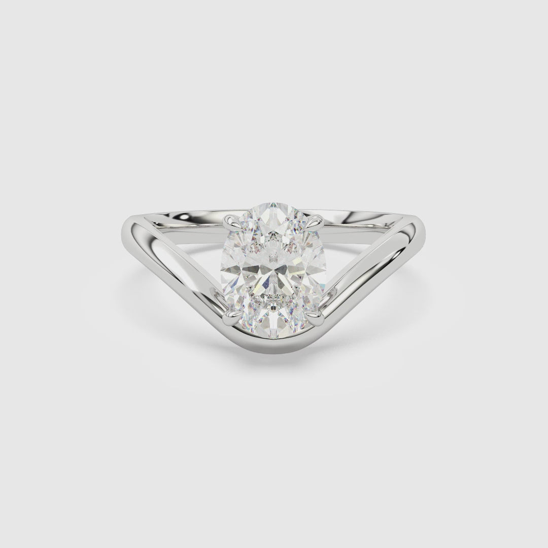 Oval V-Frame Solitaire spin video