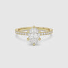 Oval Hidden Halo Accent Six-Prong Pavé spin video