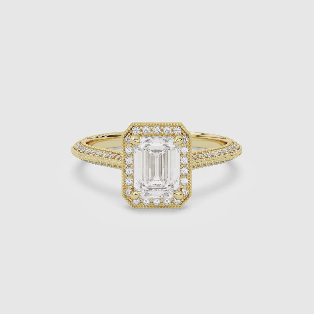 Emerald Octagon Halo spin video