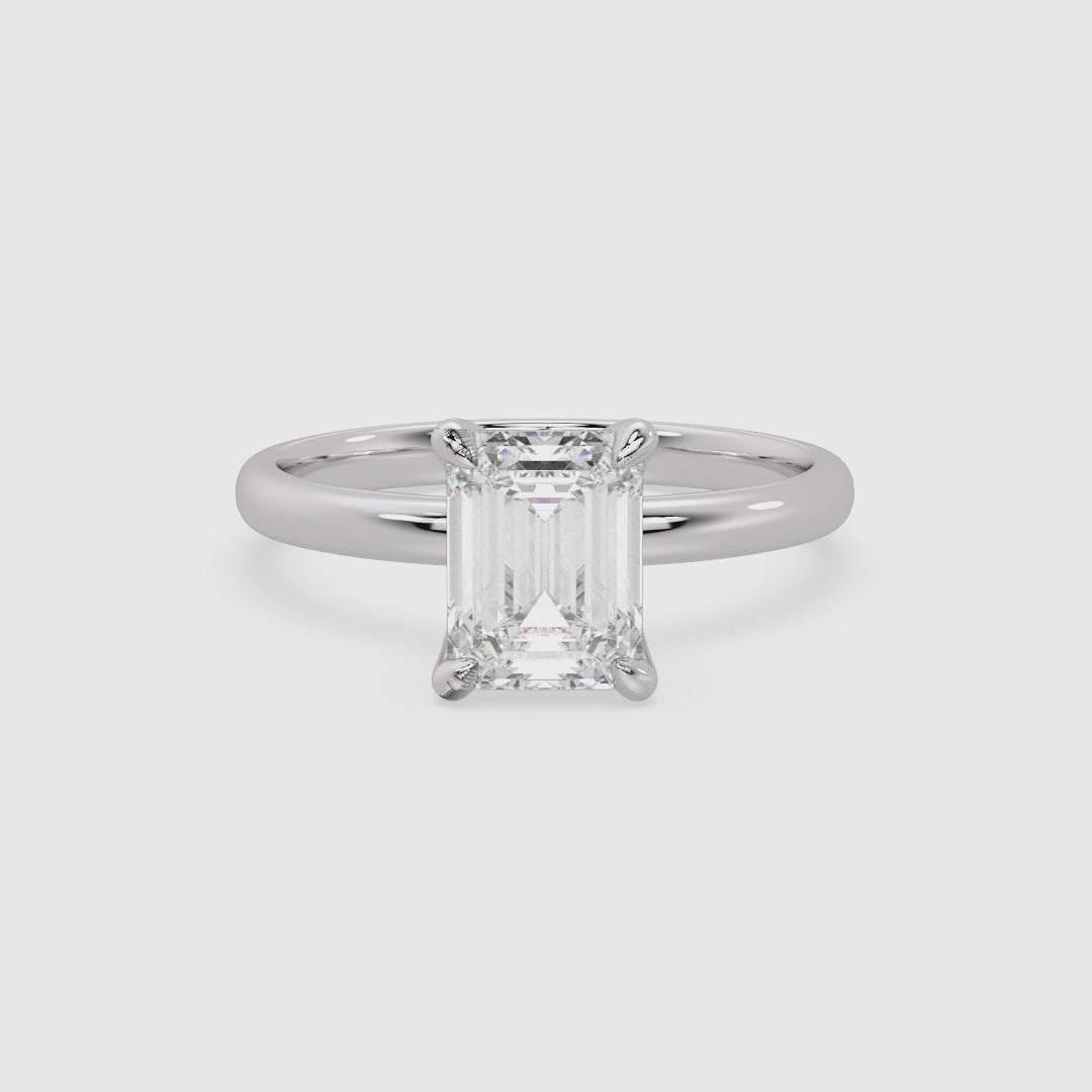 Emerald Petite Classic Solitaire spin video