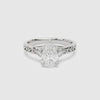 Pear Engraved Vintage Side Stone Ring spin video