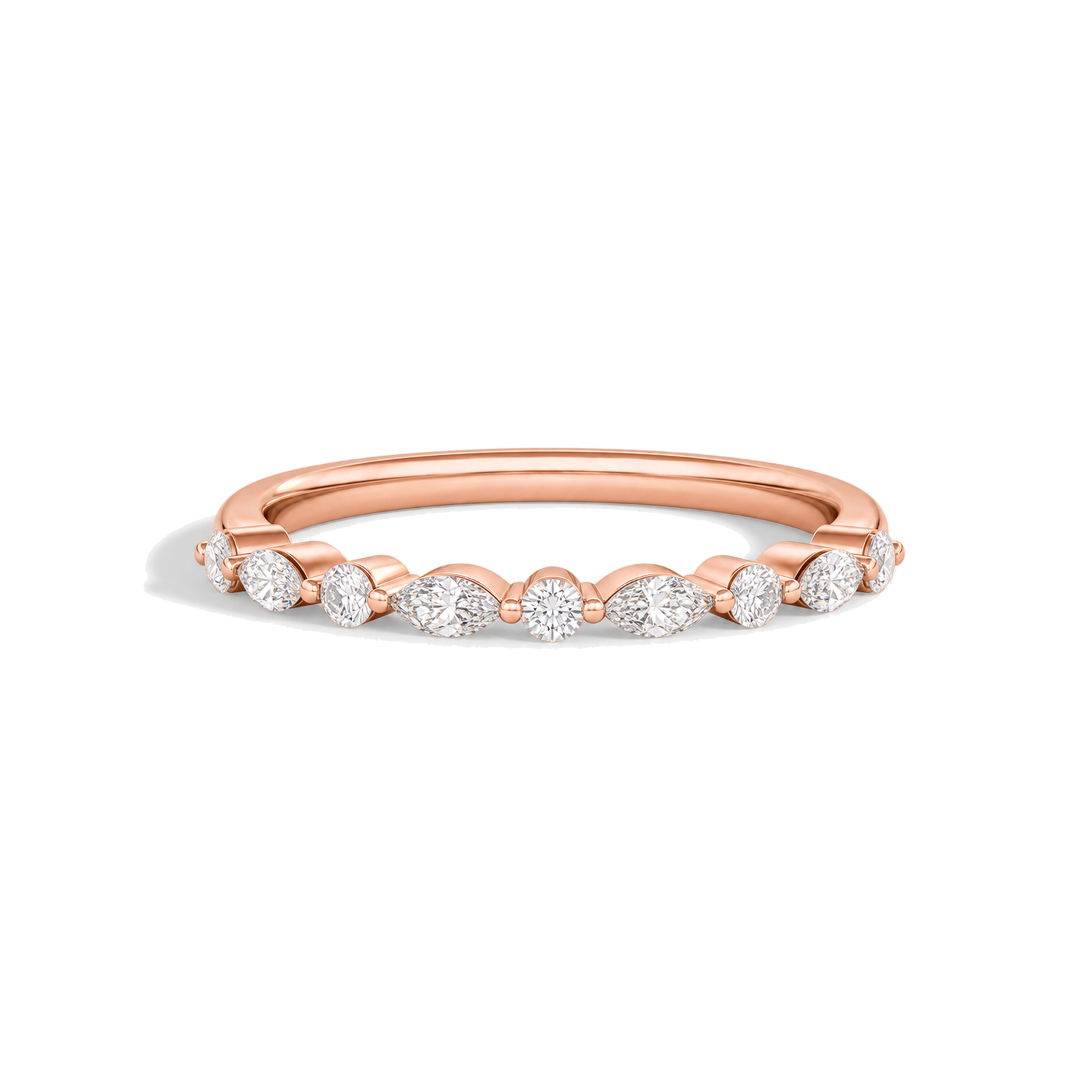 Geneva Chateau Lab Grown Diamond Ring in 14K Rose Gold