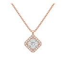 Malia Halo Lab Grown Diamond Pendant Necklace in 14K Rose Gold