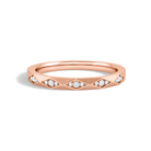 Cora Adorned Faceted Lab Grown Diamond Ring in 14K Rose Gold