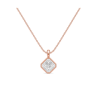 Stellaire Bezel Solitaire Lab Grown Diamond Pendant Necklace in 14K Rose Gold