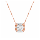 Jessa Halo Lab Grown Diamond Necklace in 14K Rose Gold