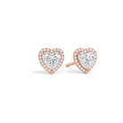 Seren Halo Lab Grown Diamond Stud Earrings in 14K Rose Gold