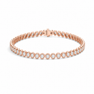 Faye Brilliant Bezel Lab Grown Diamond Tennis Bracelet in 14K Rose Gold