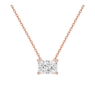 Solenne Solitaire Lab Grown Diamond Necklace in 14K Rose Gold