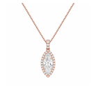Leona Halo Accented Bail Lab Grown Diamond Pendant Necklace in 14K Rose Gold