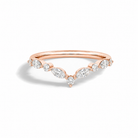 Coralie Luxe Curved Lab Grown Diamond Ring in 14K Rose Gold
