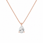 Elysia Solitaire Lab Grown Diamond Pendant Necklace in 14K Rose Gold