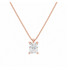 Elysia Solitaire Lab Grown Diamond Pendant Necklace in 14K Rose Gold
