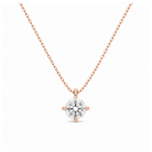 Elysia Solitaire Lab Grown Diamond Pendant Necklace in 14K Rose Gold